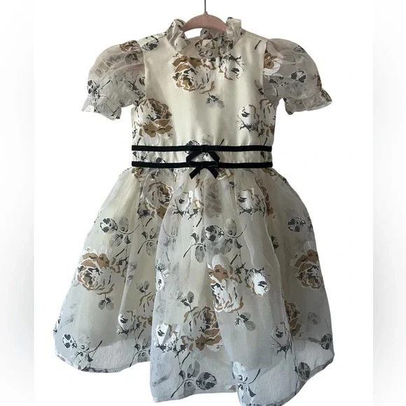 Robe Janie And Jack Taille 4 Fille - Rose Organza, Neuve Avec étiquettes, Pour Occasions Spéciales